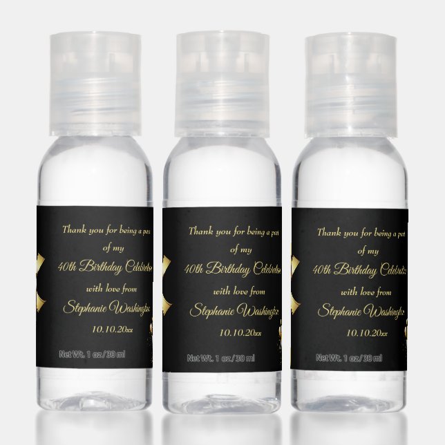 Glamorous Elegance Birthday Hand Sanitizer (Set)