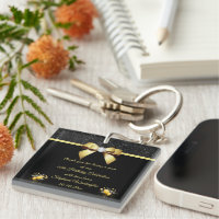 Elegant 21st Birthday Party Favor Keychain