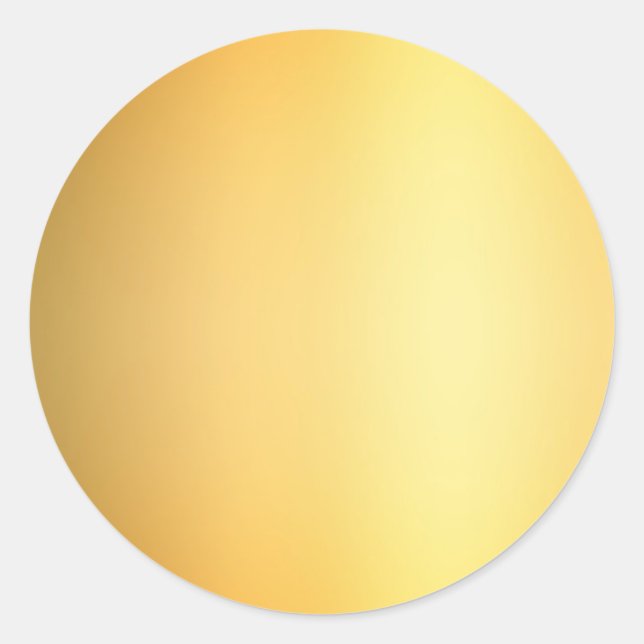 Glamorous Elegant Faux Gold Blank Template Glam Classic Round Sticker (Front)
