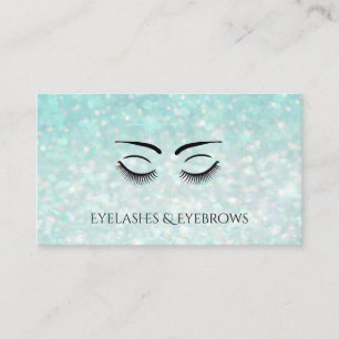glamorous elegant glittery Eyelashes & eyebrow Business Card