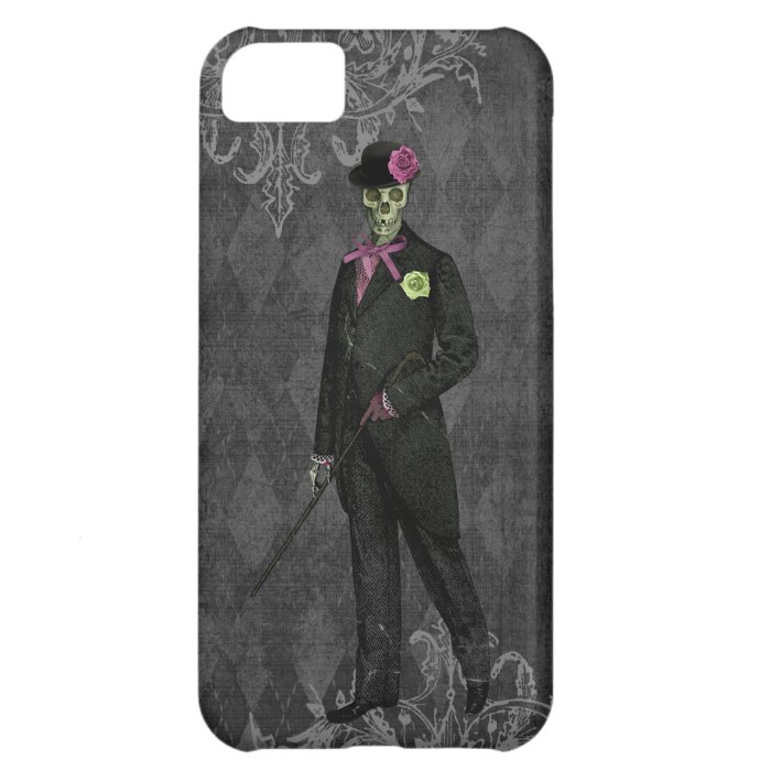 Glamorous Elegant Gothic Skeleton Man iPhone 5C Covers