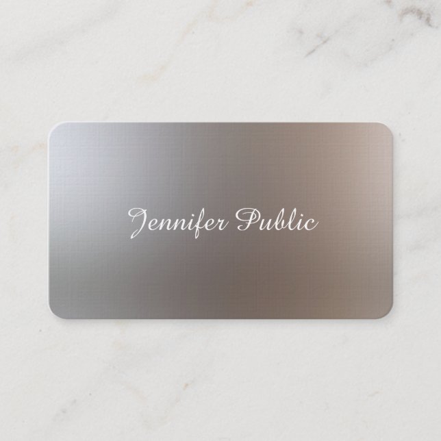 Glamorous Elegant Handwritten Script Modern Luxury Business Card (Front)
