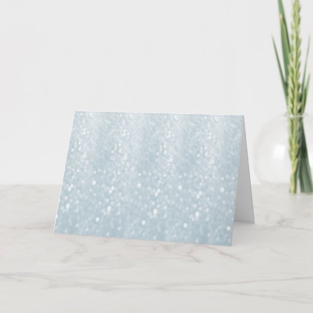 Glamorous elegant trendy glittery holiday card (Front)