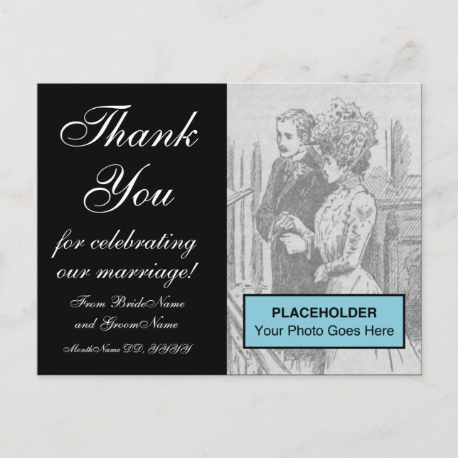 Glamorous & Fancy "Thank You" Postcard (Front)