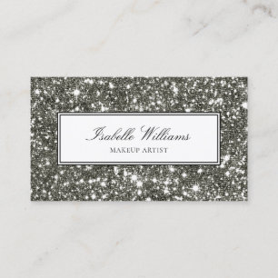 Glamorous Faux Diamond Glitter Sparkle Business Card