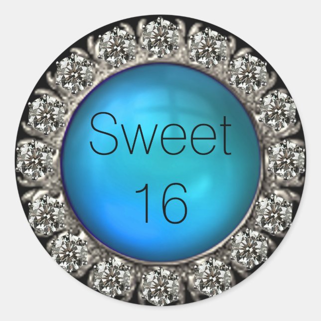 Glamorous Faux Diamonds Envelope Seal (Front)