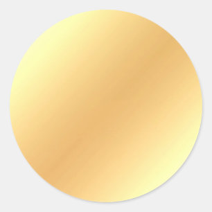 Glamorous Faux Gold Blank Template Modern Chic Classic Round Sticker