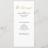 Wedding Welcome and Itinerary Card #LCG Faux Gold Foil - Berry