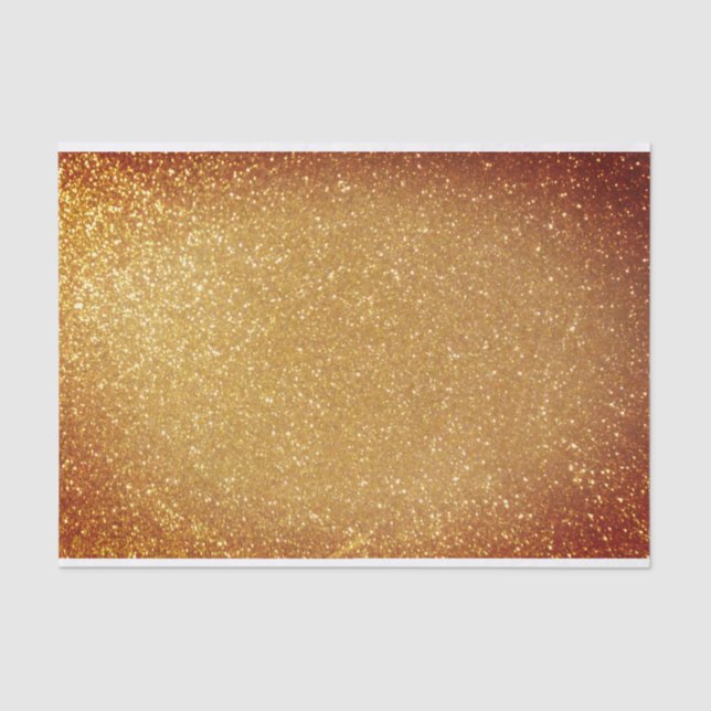 Glamorous faux gold glitter print Christmas gift Tissue Paper (Front)