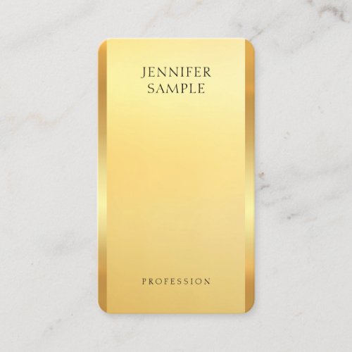 Glamorous Faux Gold Modern Professional Elegant Business Card