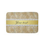 Glamorous Faux Gold Sequins and Diamonds Bathroom Mat