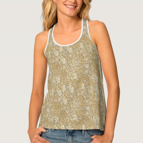 Glamorous Faux Gold Sequins Tank Top