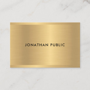 Glamorous Faux Gold Template Elegant Modern Luxury Business Card