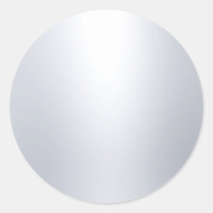 Glamorous Faux Silver Blank Template Elegant Cool Classic Round Sticker