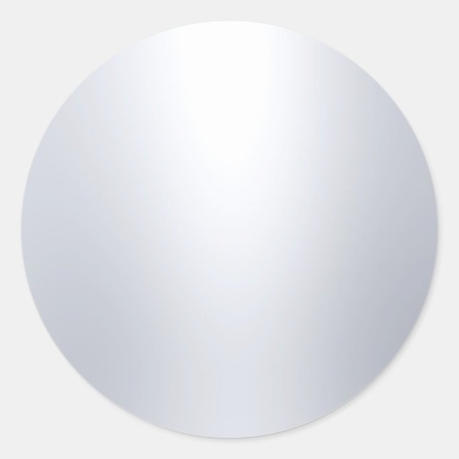 Glamorous Faux Silver Blank Template Elegant Cool Classic Round Sticker (Front)