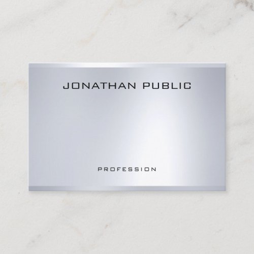 Glamorous Faux Silver Modern Professional Template Business Card