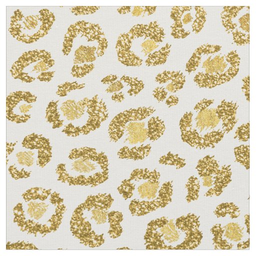 Glamorous Faux Sparkly Gold Leopard Fabric