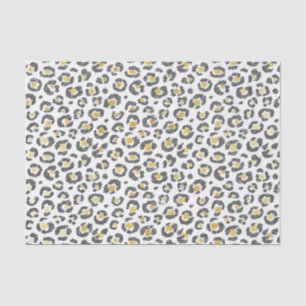 Glamorous Faux Sparkly Gold & Silver Leopard Tissue Paper