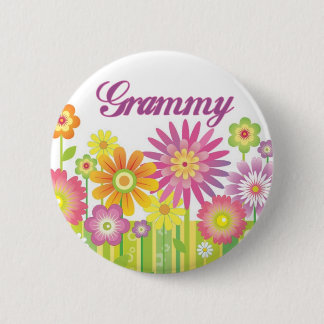 Glamorous flowers Grammy Button