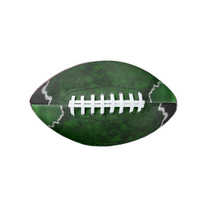Glamorous Forest Green Marble Chic Silver Glitter Football