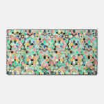 Glamorous Gilded Moroccan Tile Pattern Desk Mat