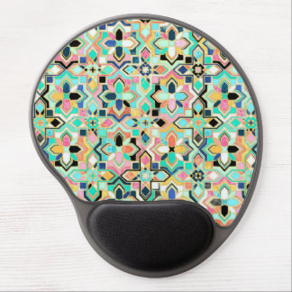Glamorous Gilded Moroccan Tile Pattern Gel Mouse Pad