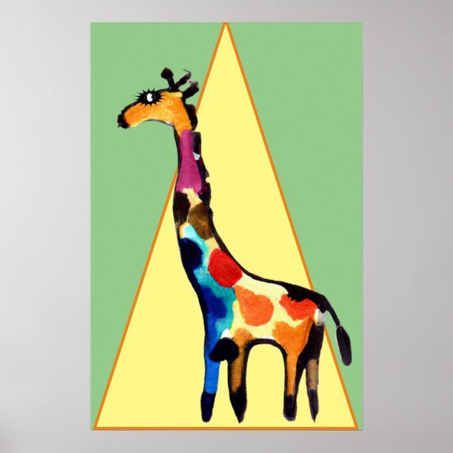 Glamorous Giraffe in Spotlight Poster (Front)