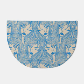 Glamorous girl: stylish seamless pattern. doormat