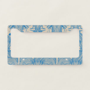 Glamorous girl: stylish seamless pattern. license plate frame