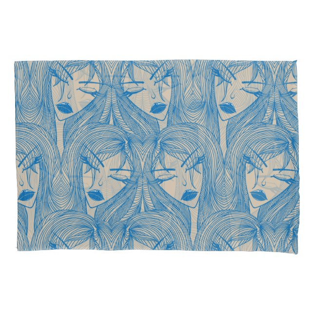 Glamorous girl: stylish seamless pattern. pillow case (Front)