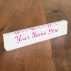 Glamorous Girly Name with Subtle Gray Chevron