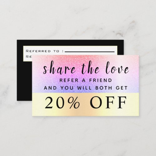 Glamorous Girly Ombre Gold Glitter Trendy Black  Discount Card