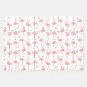 Glamorous Girly Pink Flamingo Patterns Wrapping Paper Sheets (Front 3)