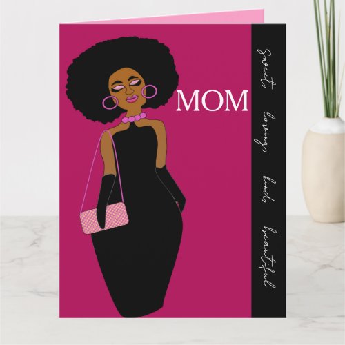 Glamorous Glam African American Mother Birthday