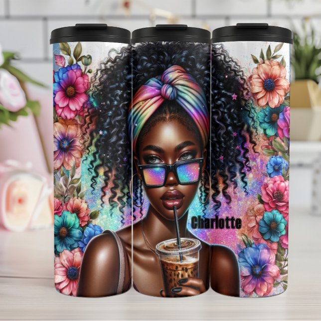 Glamorous Glimmering Coffee Dream Thermal Tumbler (Creator Uploaded)