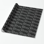 Glamorous Glitter 25th Wedding Anniversary Pattern Wrapping Paper<br><div class="desc">Glamorous 25th silver wedding anniversary text design pattern over custom black background you can change on the website. Faux diamonds and heart accent. If you need any help customizing any of my designs,  contact ArtOnWear designer. Free text formatting with live help available by request.</div>