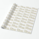 Glamorous Glitter 50th Wedding Anniversary Pattern Wrapping Paper<br><div class="desc">Glamorous 50th gold wedding anniversary text design pattern over custom white background you can change on the website. Faux diamonds and heart accent. If you need any help customizing any of my designs,  contact ArtOnWear designer. Free text formatting with live help available by request.</div>