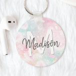 Glamorous Glitter Pink Pretty Pattern Keychain<br><div class="desc">Easily personalize this pretty pink bokeh glitter pattern with your custom name and/or monogram.</div>