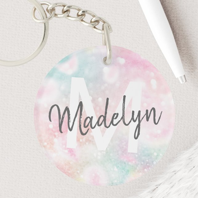 Glamorous Glitter Pink Pretty Pattern Keychain (Creator Uploaded)
