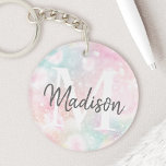 Glamorous Glitter Pink Pretty Pattern Keychain<br><div class="desc">Easily personalize this pretty pink bokeh glitter pattern with your custom name and/or monogram.</div>