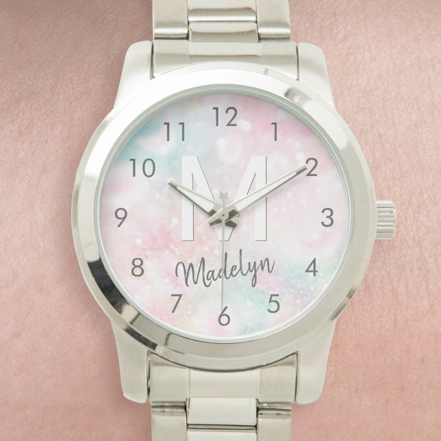Glamorous Glitter Pink Pretty Pattern Watch (Creator Uploaded)