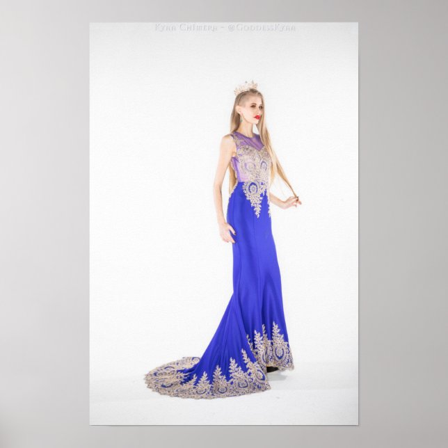 Glamorous Goddess - Blue Gown & Crown Poster 1 (Front)