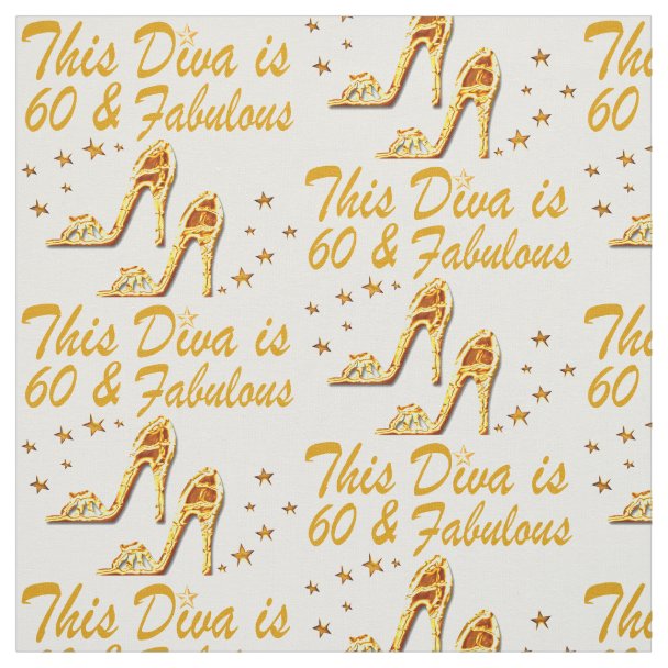 GORGEOUS GOLD 60TH BIRTHDAY FABRIC | Zazzle.com