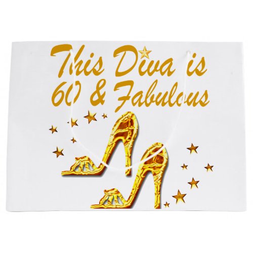 GLAMOROUS GOLD 60TH BIRTHDAY LARGE GIFT BAG