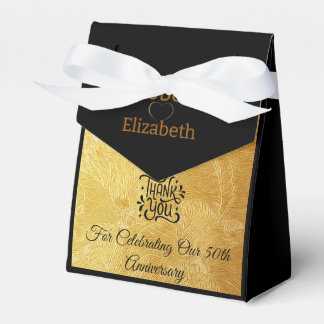 Glamorous Gold and Black Elegant Small Party Favor Boxes