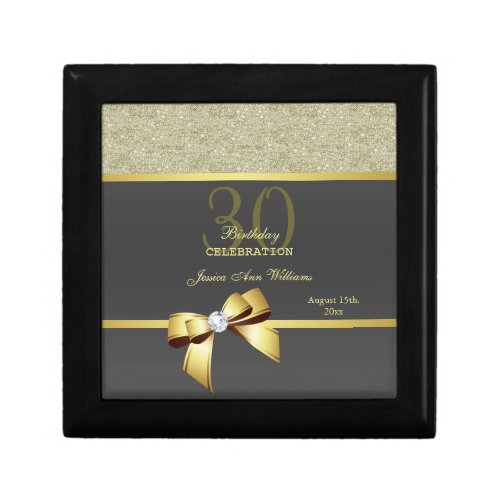 Glamorous Gold  Black Birthday   Gift Box