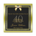 Glamorous Gold Bow & Black Glitter 40th Birthday Magnet