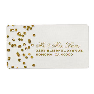Glamorous Gold Confetti Label