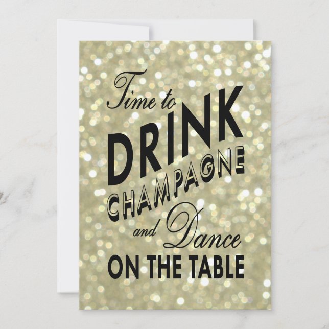 Glamorous Gold Couple's Shower Invitation (Front)