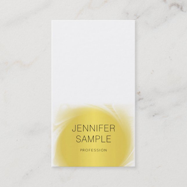 Glamorous Gold Design Professional Plain Modern Business Card (Front)